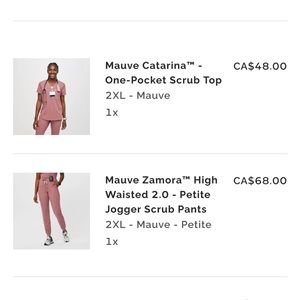 Figs Mauve set!! Catarina top xxl and Zamora high waisted jogger’s petite xxl.